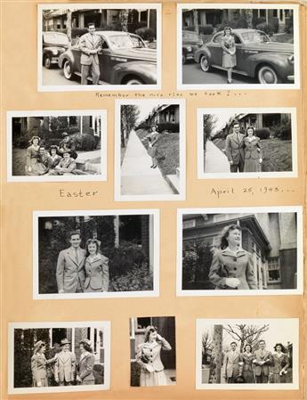 (VERNACULAR LOVE STORY) A scrapbook tenderly documenting the love story of Virginia and Bob.